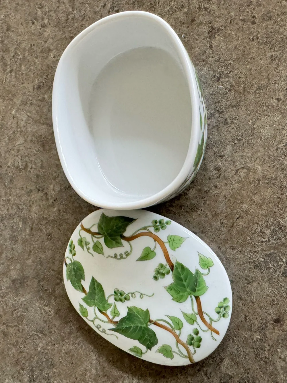 Vintage porcelain oval